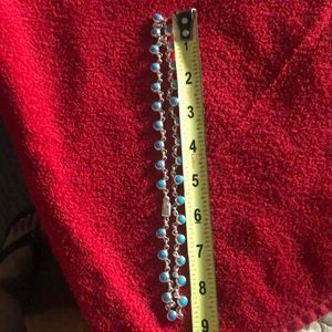 Plata mexicana 925 con azul turquesa 18”